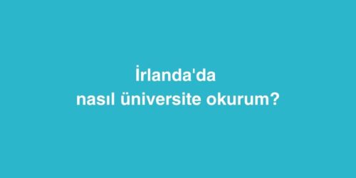 İrlanda'da Nasıl Üniversite Okurum? 352 Irlandada Nasil Universite Okurum