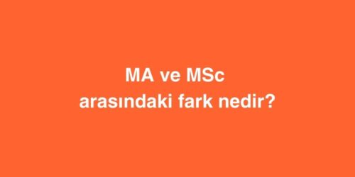 MA ve MSc Arasındaki Fark Nedir? 307 MA ve MSc Arasindaki Fark Nedir