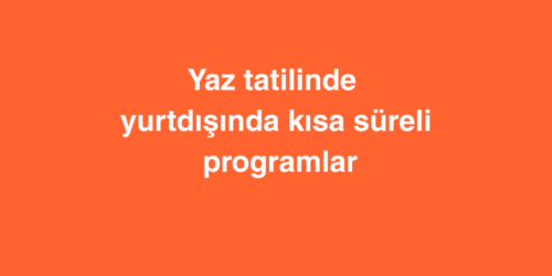 Yaz Tatilinde Yurtdışında Kısa Süreli Programlar 291 Yaz Tatilinde Yurtdisinda Kisa Sureli Programlari