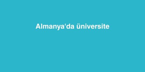 Almanyada Universite