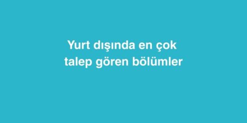 Yurt Dışında En Çok Talep Gören Bölümler 268 Yurt Disinda En Cok Talep Goren Bolumler