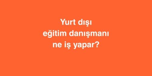 Yurt dışı Eğitim Danışmanı Ne İş Yapar? 281 Yurt disi Egitim Danismani Ne Is Yapar