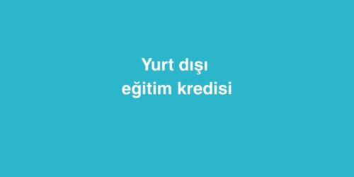 Yurt dışı Eğitim Kredisi 272 Yurt disi Egitim Kredisi