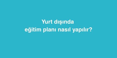 Yurt Disinda Egitim Plani Nasil Yapilir 2