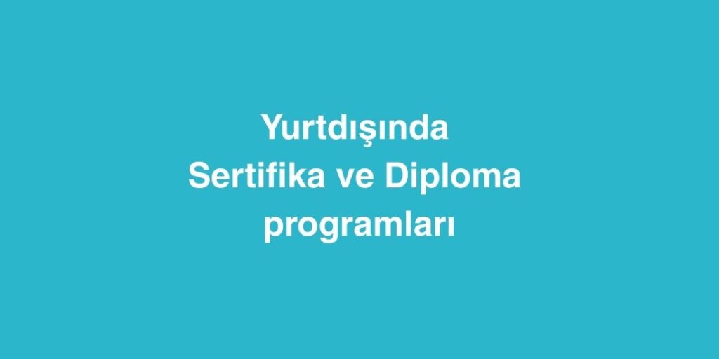 Yurtdisinda Sertifika ve Diploma Programlari