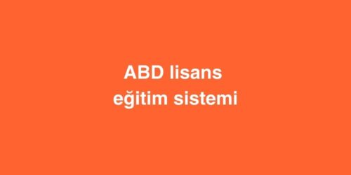 ABD Lisans Egitim Sistemi