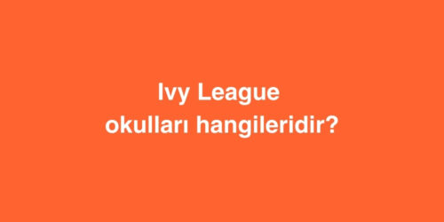 Ivy League Okullari Hangileridir