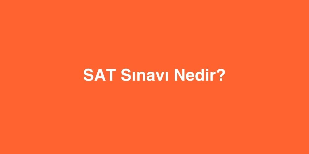 SAT Sinavi Nedir