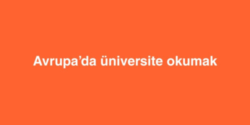 Avrupada Universite Okumak