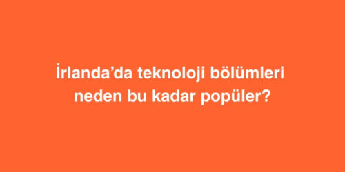 Irlandada Teknoloji Bolumleri Neden Bu Kadar Populer