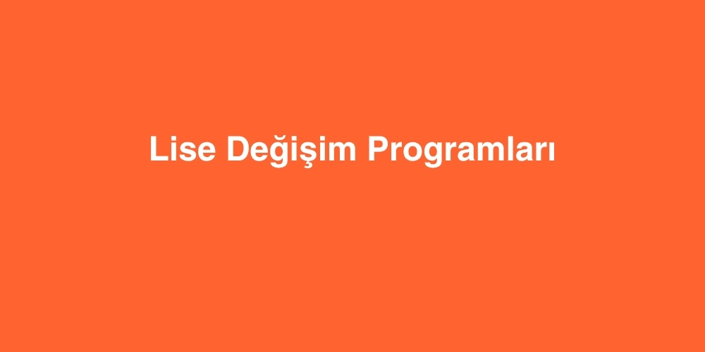 Lise Degisim Programlari