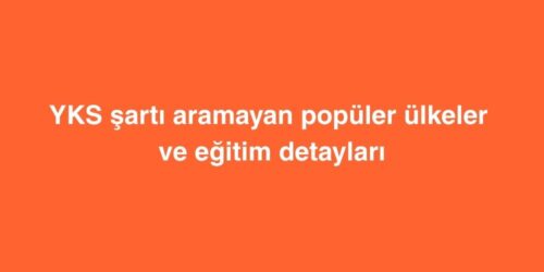 YKS Sarti Aramayan Populer Ulkeler ve Egitim Detaylari