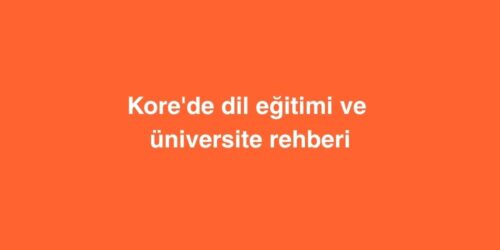 Korede Dil Egitimi ve Universite Rehberi