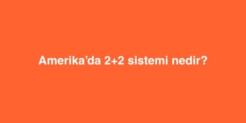 Amerikada 22 Sistemi Nedir