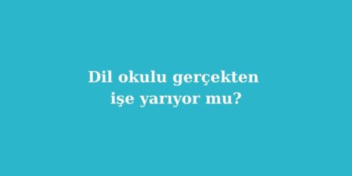 Dil Okulu Gercekten Ise Yariyor mu