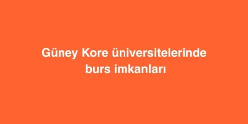 Guney Kore Universitelerinde Burs Imkanlari